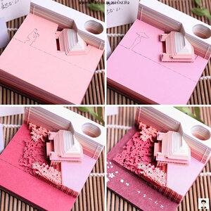 网红艺术模型便签贴纸手撕便利贴3d立体便签纸文艺学生用定制ins