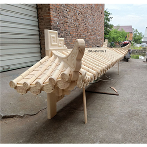 东阳木雕中式仿古实木屋檐门头古建装饰假飞檐翘角字牌匾招牌定制