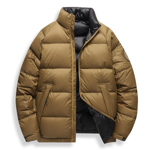 霸王鼠男装加肥加大码羽绒服男抗静电潮胖子肥佬时尚宽松轻薄外套