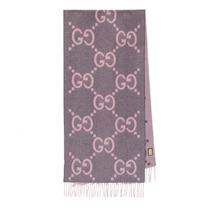 【deluxe】gucci古奇 24ss 女士 gg 提花流苏细节围巾 6742753g34