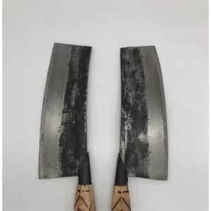 手工锻打刀夹钢老式铁菜刀切肉切片厨师家用菜刀厨房刀具铁铺