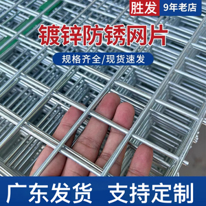 广州现货镀锌网片铁丝网钢筋碰网围栏钢丝网格片养殖网不锈钢网格