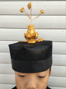 正一道教法器 用品 高功帽 六角帽 手工樟木莲花冠 三清冠 现货