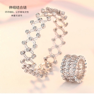 魔戒伸缩戒指变手镯女二合一体网红抖音同款手环变形手链指环时尚