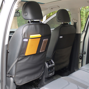 汽车座椅后背防踢垫通用款前排椅背儿童防踢防脏收纳袋置物袋用品