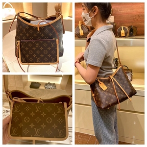 lv/路易威登女包新款子母包carryall老花购物袋单肩斜挎包 m46203