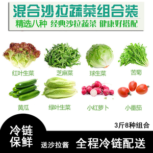 蔬菜沙拉菜 球生菜生吃轻食混合新鲜沙拉多种蔬菜健身套餐需清洗