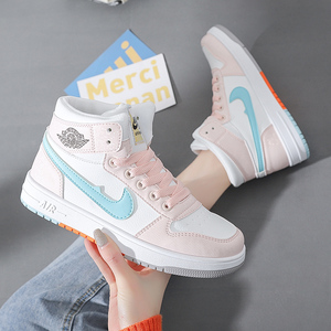 aj女鞋樱花粉色高帮e1nike0yundng冰淇淋莆田情侣鸳鸯运动鞋板鞋