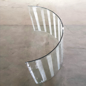 半圆柱形玻璃圆弧形热弯玻璃定制鱼缸折弯柜门玻璃家具层板钢化玻