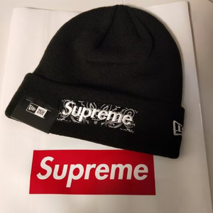 19fw潮牌supreme腰果花冷帽男圆顶黑色冬季毛线帽女保暖针织帽