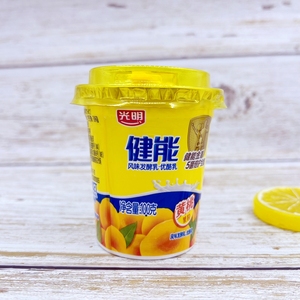 光明健能风味发酵乳黄桃果粒味优酪乳儿童酸奶100g*10杯特惠装