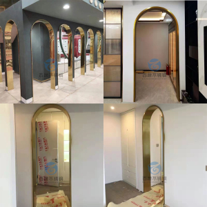 不锈钢圆弧拱形门套极窄门框窗套垭口u型装饰条折弯拉弯金属定制