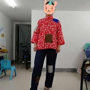 叫花子服装乞丐服套装古代丐帮要饭衣服补丁演出服破烂古装搞笑女