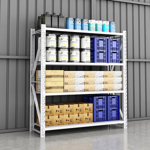 仓储货架置物架钢制多层仓库货物架展示架家用储藏室储物架铁架子