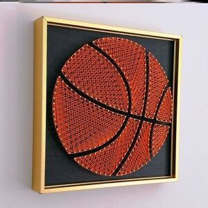 钉子绕线画diy手工篮球立体diy材料手工装饰学生情侣创意礼物缠绕