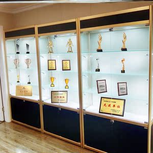 荣誉墙展示架陈列架素材层板奖牌公司玻璃柜子培训机构积分兑换礼