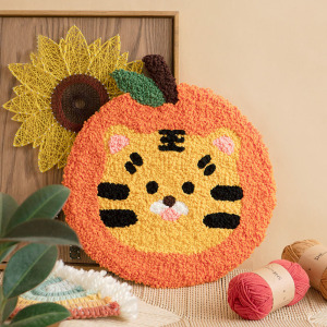 戳戳绣手工diy材料包虎吉可爱老虎毛线画家居挂件戳戳乐送人礼物