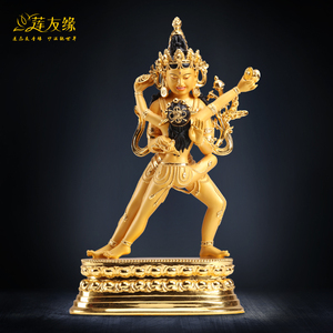 尼泊尔铜贴金男女双身双修欢喜佛像家用供奉藏传密宗旺婚姻小摆件