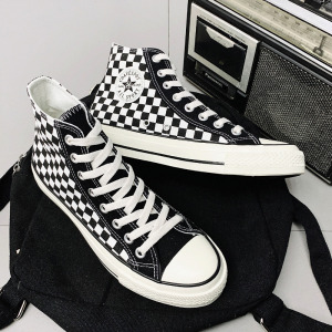 star匡威男鞋1970s经典款一百周年限定鞋高帮黑白格子帆布板鞋女