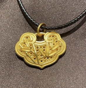 周大福传承系列竹子竹纹锁黄金足金竹报平安金锁国内代购计价精品