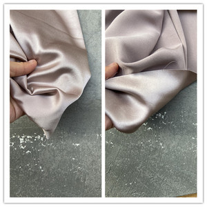 藕粉色缎面丝质感春夏日本产三醋酸时装面料设计师衬衫裙子裤布料