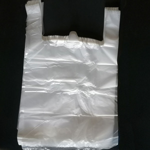 加厚35cm宽白色背心塑料袋透明商用食品打包外卖方便袋马夹购物袋