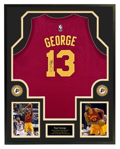 保罗乔治亲笔签名13号球衣 步行者复古 裱框 带证书_阿里巴巴找货神器