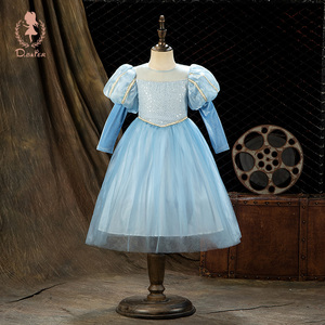 爱莎公主裙子新款秋冬季女童冰雪奇缘正版艾莎礼服万圣节儿童服装