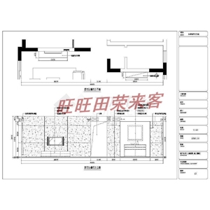 【宁波】三室两厅室内装修施工cad图纸（附效果cad图纸）