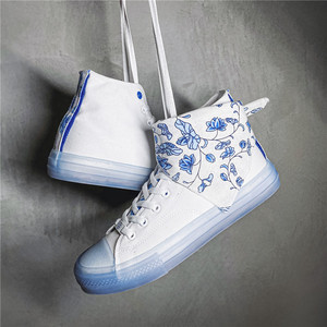 名仕匡威1970s张艺兴联名青花瓷方巾高帮帆布鞋男鞋果冻底情侣鞋