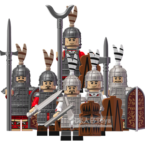 乐高中国古代士兵汉朝重装步兵精锐步兵轻步兵积木人仔玩具kt1093