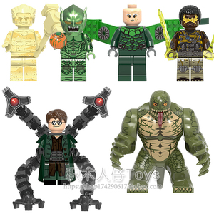 乐高积木人仔神奇蜘蛛侠反派xh1828大块头蜥蜴博士第三方拼装玩具