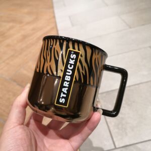 星巴克2020限量350ml黑金动物纹款马克杯豹纹时尚釉面陶瓷桌面杯