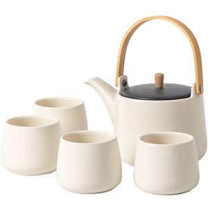 OCE家居一壶4杯拼色大茶壶套装北欧创意简约室内家用茶杯泡茶杯子