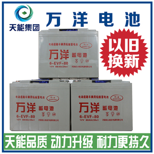 万洋60v电动车72电池电动汽车巡逻观光车非超威12v6evf80aha电瓶