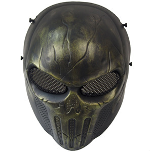 野战脸部防护面罩青铜惩罚者面具万圣节恐怖道具户外用品