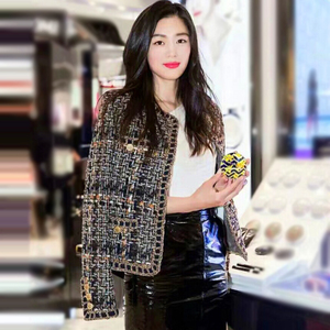 正品代购susu maxmara女装秋冬新款时尚明星全智贤同款粗花呢外套