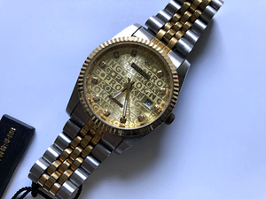 2022新款皇冠proking情侣手表 间金色防水男士钢带商务石英表腕表