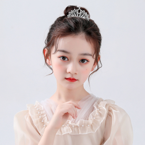 女童皇冠头饰大气简约儿童演出十岁生日韩式可爱发饰女孩王冠发梳