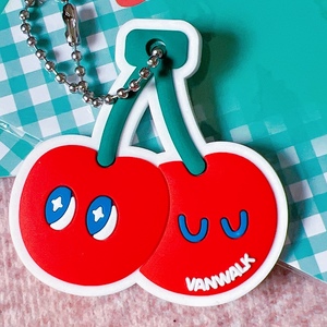 【洋大大studio】vanwalk小樱桃包包挂件挂饰 卡通可爱硅胶钥匙扣