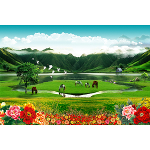 大草原风景画内蒙古