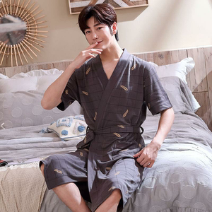 夏季和服睡衣男