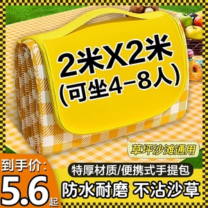 野餐垫防潮垫加厚户外野炊野营帐篷地垫春游坐垫防水草坪垫子便携