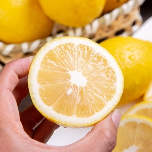 四川安岳黄柠檬1斤2斤5斤批发榨汁泡水果大中小可以选多汁