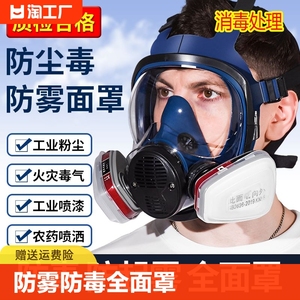 防毒面具全面罩喷漆化工甲醛防粉尘全脸农药放毒头罩呼吸面罩消防