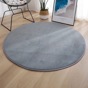 圆形地毯客厅卧室床边毯转椅电脑椅垫短毛绒圆垫子地垫防滑椅子