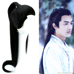 古装男士整顶假发套长发髻古风侠客书生cos男发影楼写真长发