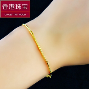 新款黄金手链女999节节高足金24k纯金珠宝饰品时尚k金情人节送礼