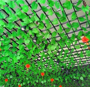 仿真葡萄叶爬山虎植物藤条绿萝藤蔓装饰管道吊顶绿叶管道塑料假花