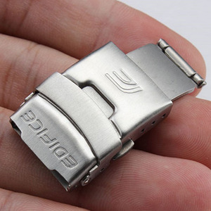 卡西欧表扣 精钢表带扣 双按保险扣 手表卡扣 不锈钢扣18 20 22mm